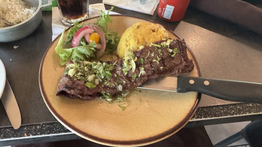 Churrasco con mofongo - Puerto Rican food